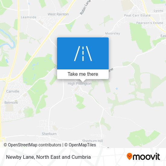 Newby Lane map