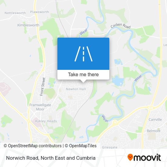 Norwich Road map