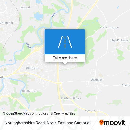 Nottinghamshire Road map