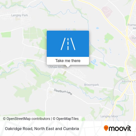 Oakridge Road map