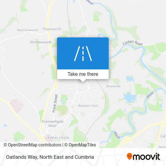 Oatlands Way map