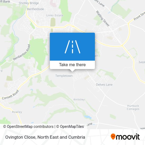 Ovington Close map