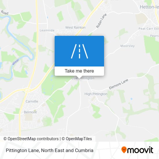 Pittington Lane map