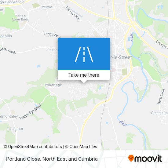 Portland Close map