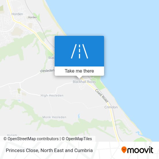 Princess Close map