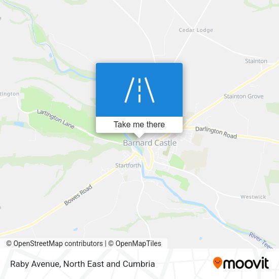 Raby Avenue map