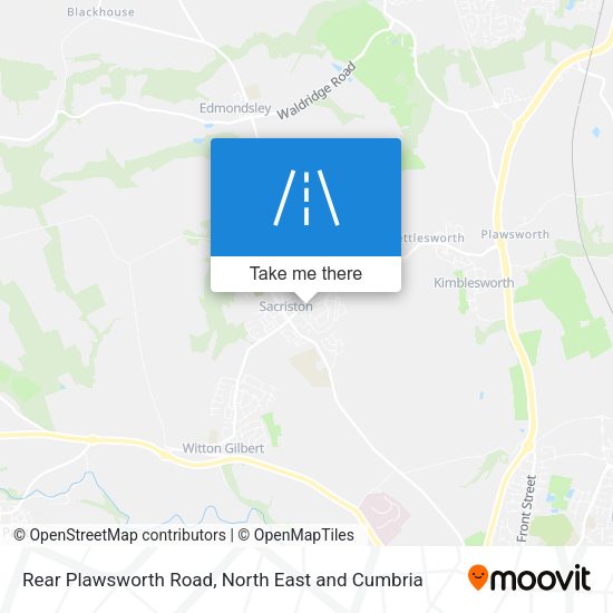 Rear Plawsworth Road map