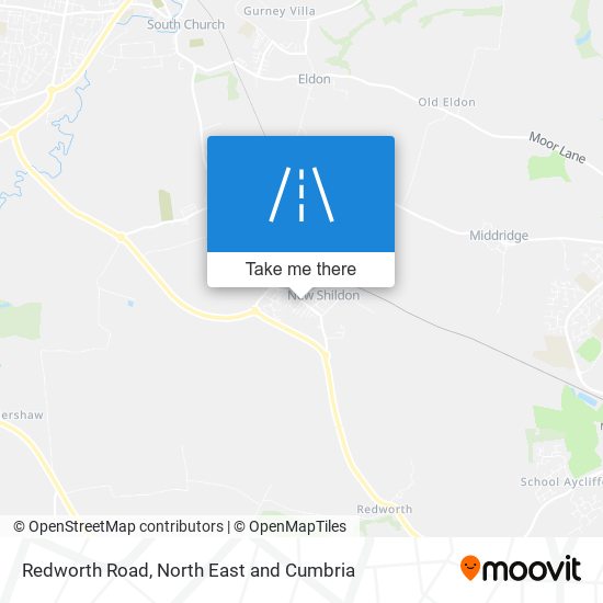 Redworth Road map