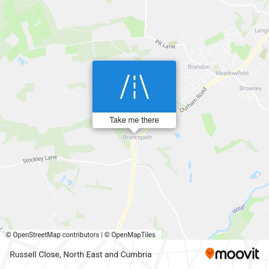 Russell Close map