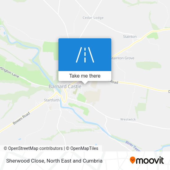 Sherwood Close map