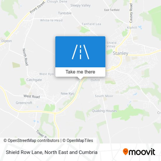 Shield Row Lane map