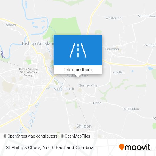 St Phillips Close map