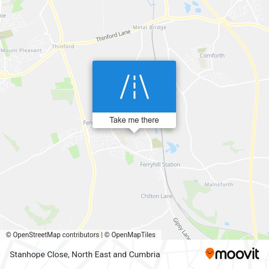 Stanhope Close map