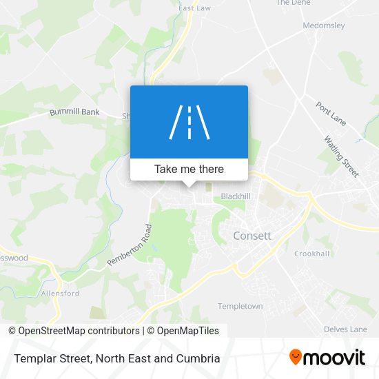 Templar Street map