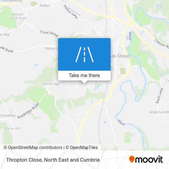 Thropton Close map