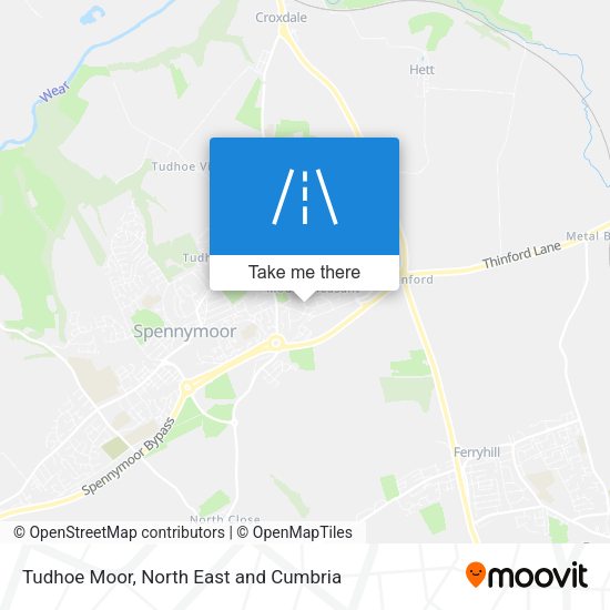 Tudhoe Moor map
