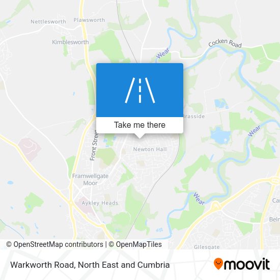 Warkworth Road map