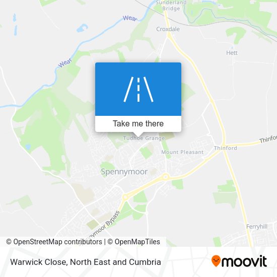 Warwick Close map