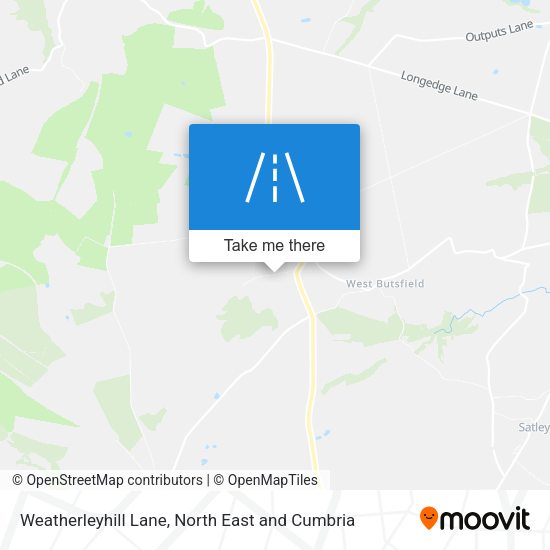 Weatherleyhill Lane map