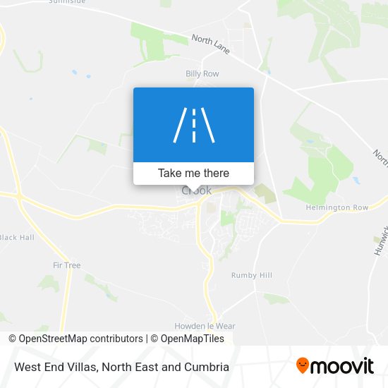 West End Villas map