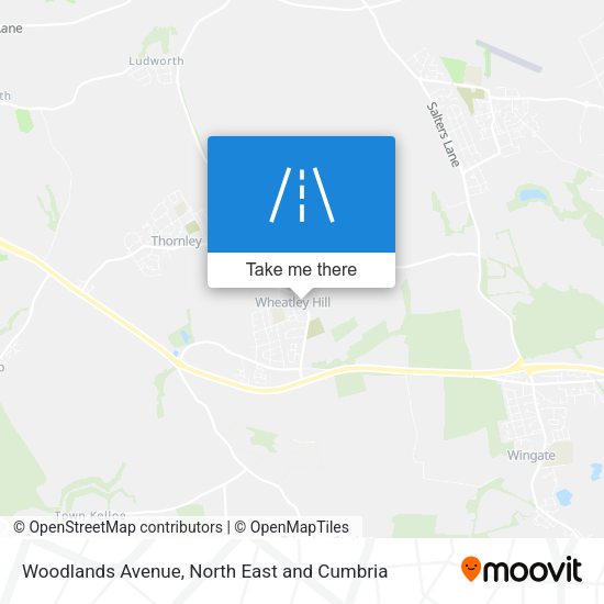 Woodlands Avenue map