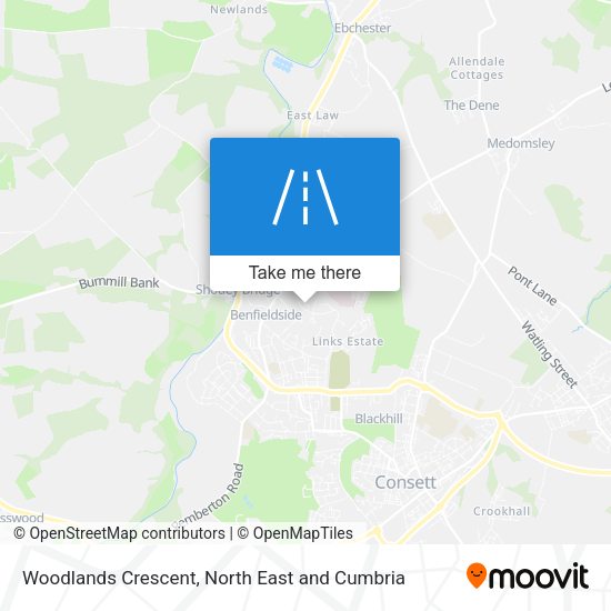 Woodlands Crescent map