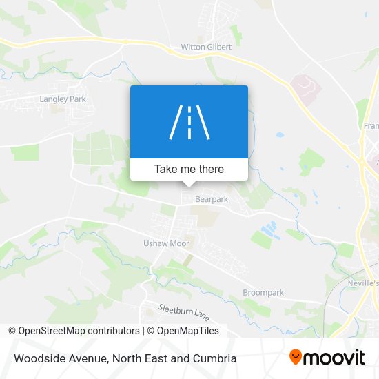 Woodside Avenue map