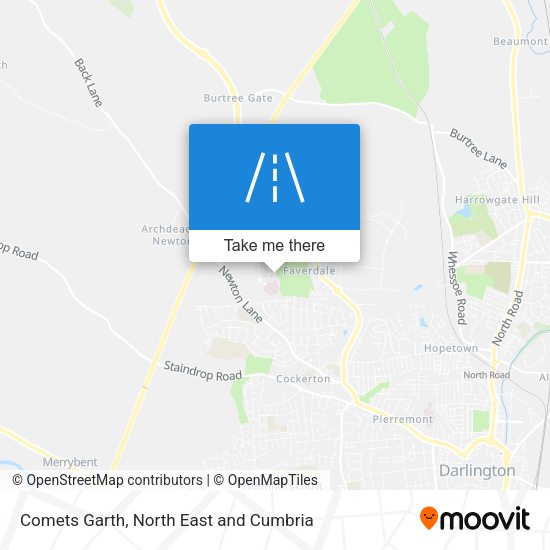 Comets Garth map