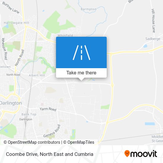 Coombe Drive map