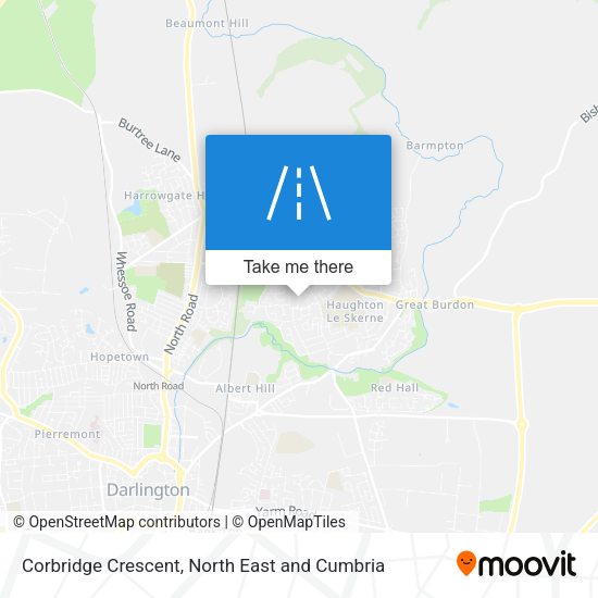 Corbridge Crescent map