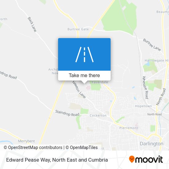 Edward Pease Way map