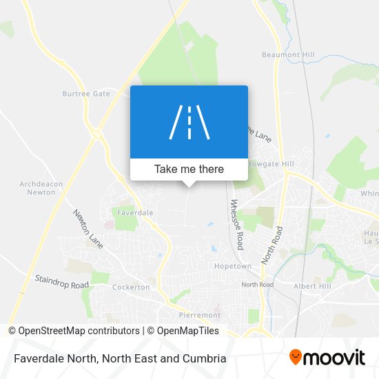 Faverdale North map