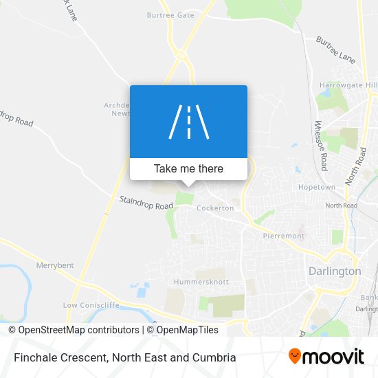 Finchale Crescent map