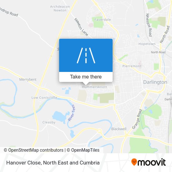 Hanover Close map