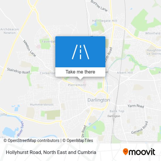 Hollyhurst Road map