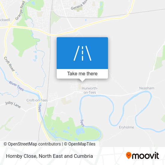 Hornby Close map