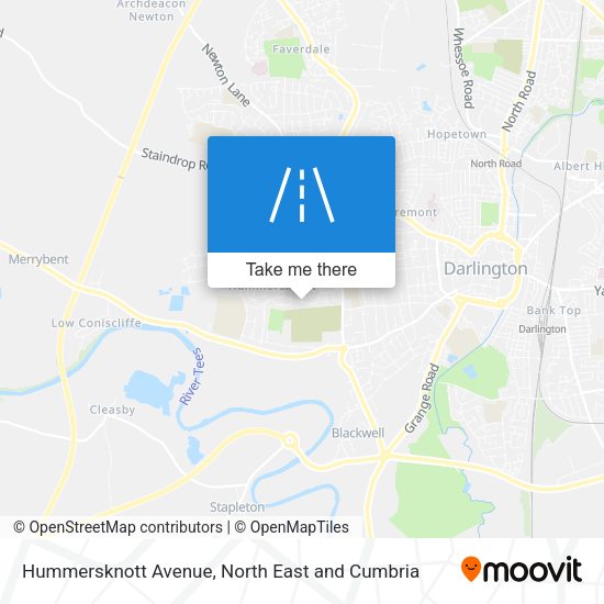 Hummersknott Avenue map