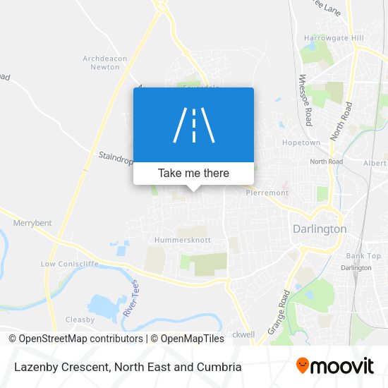 Lazenby Crescent map
