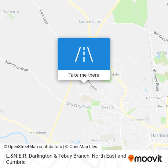 L.&N.E.R. Darlington & Tebay Branch map