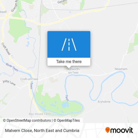Malvern Close map