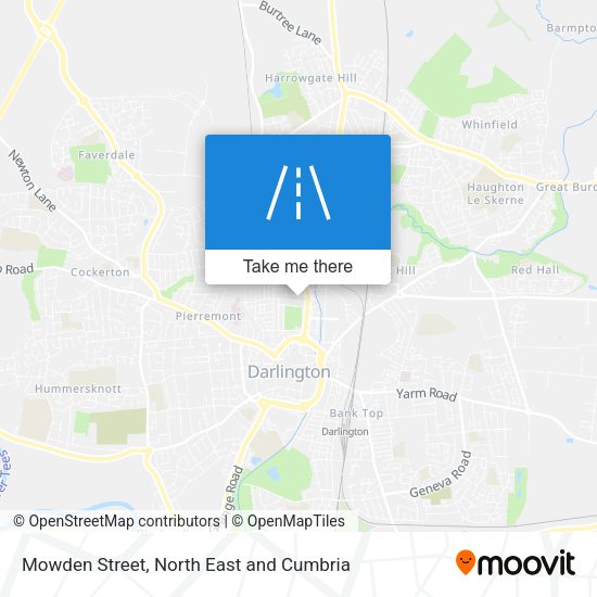 Mowden Street map