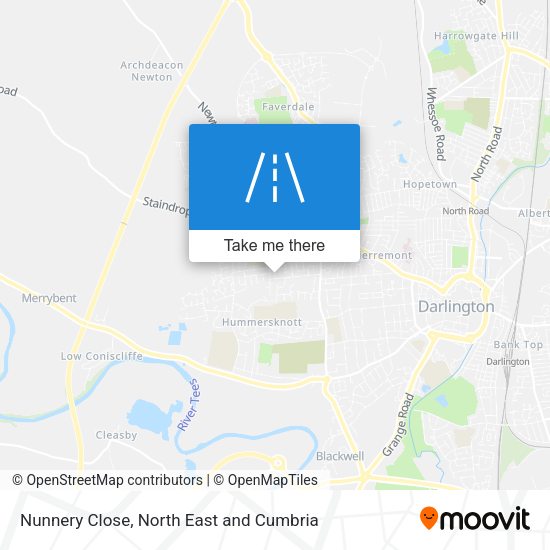 Nunnery Close map