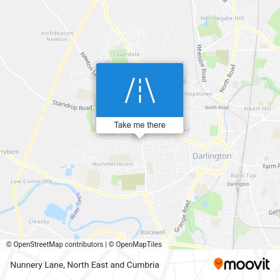 Nunnery Lane map