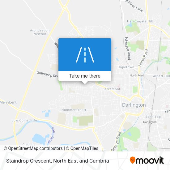 Staindrop Crescent map