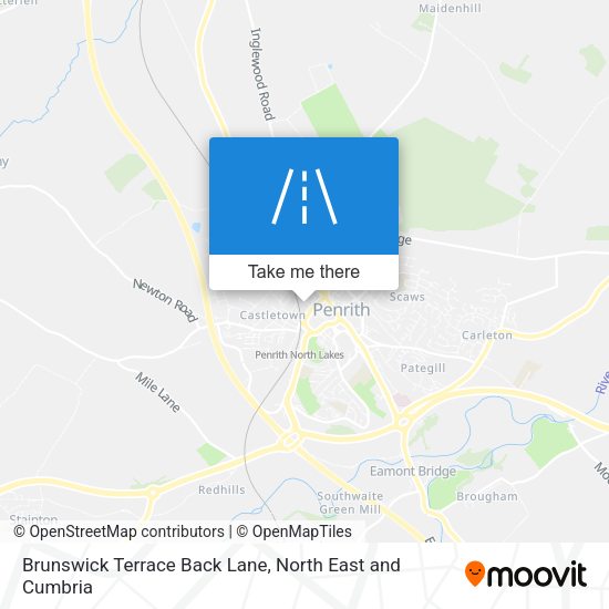 Brunswick Terrace Back Lane map