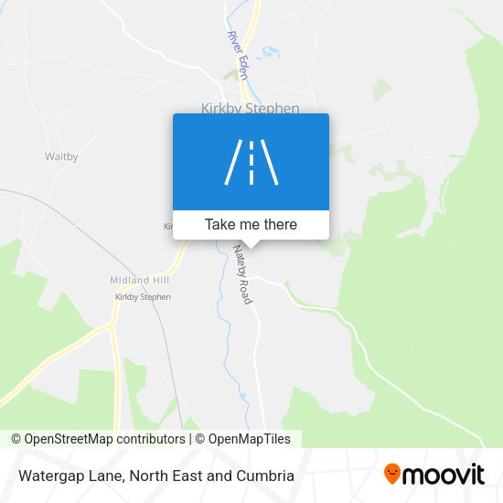 Watergap Lane map