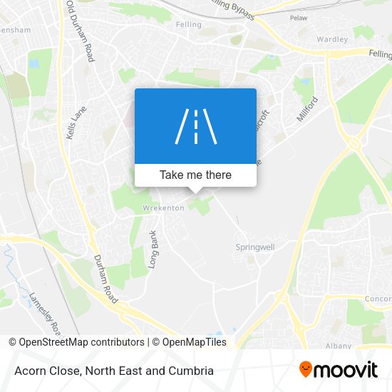Acorn Close map