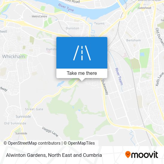 Alwinton Gardens map