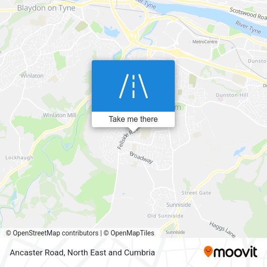 Ancaster Road map