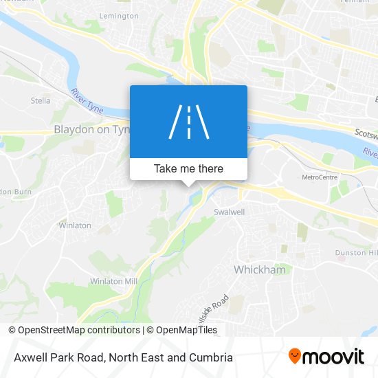 Axwell Park Road map
